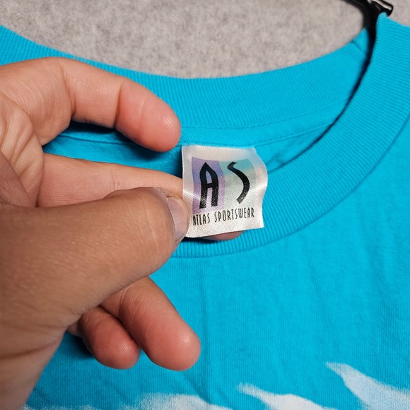 Atlas Sports Easter Bunny Shirt Men's Xl Vintage Blue - Picture 3 of 5